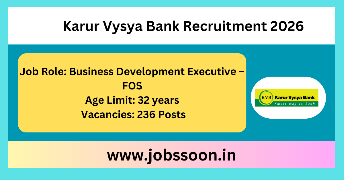 Karur Vysya Bank Recruitment 2026.