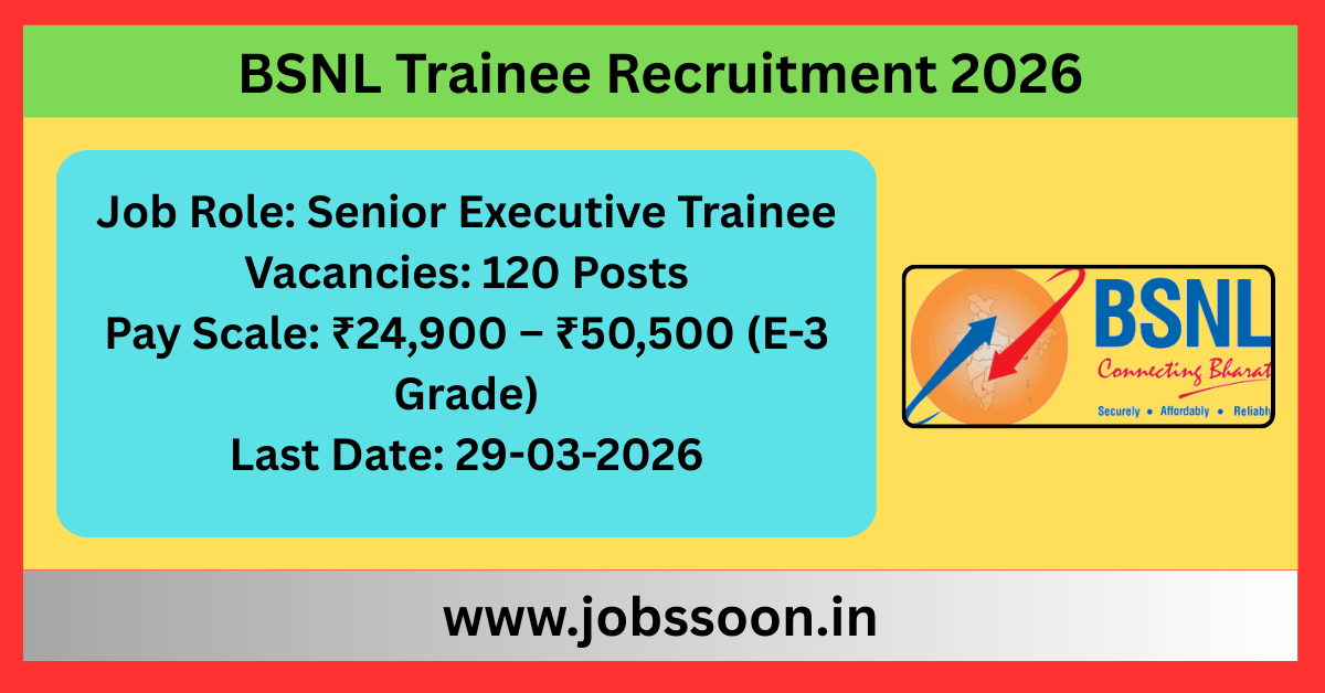 BSNL Trainee Recruitment 2026.