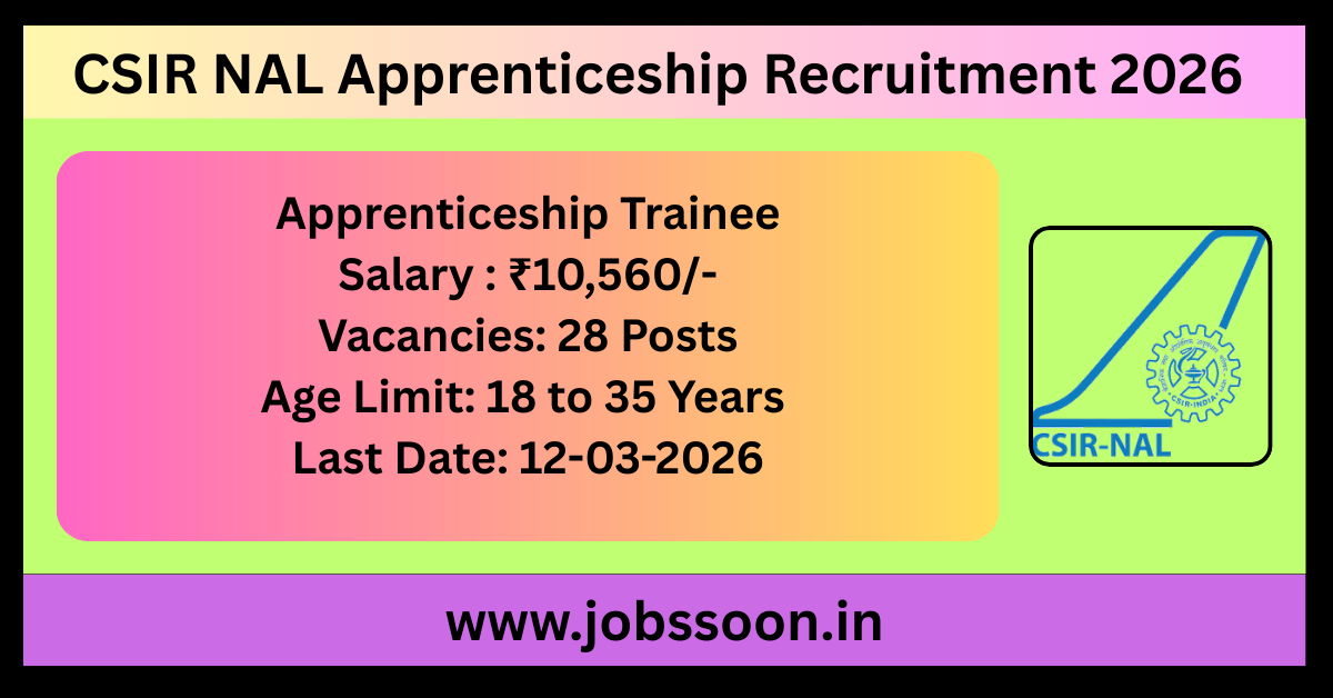 CSIR NAL Apprenticeship Recruitment 2026.
