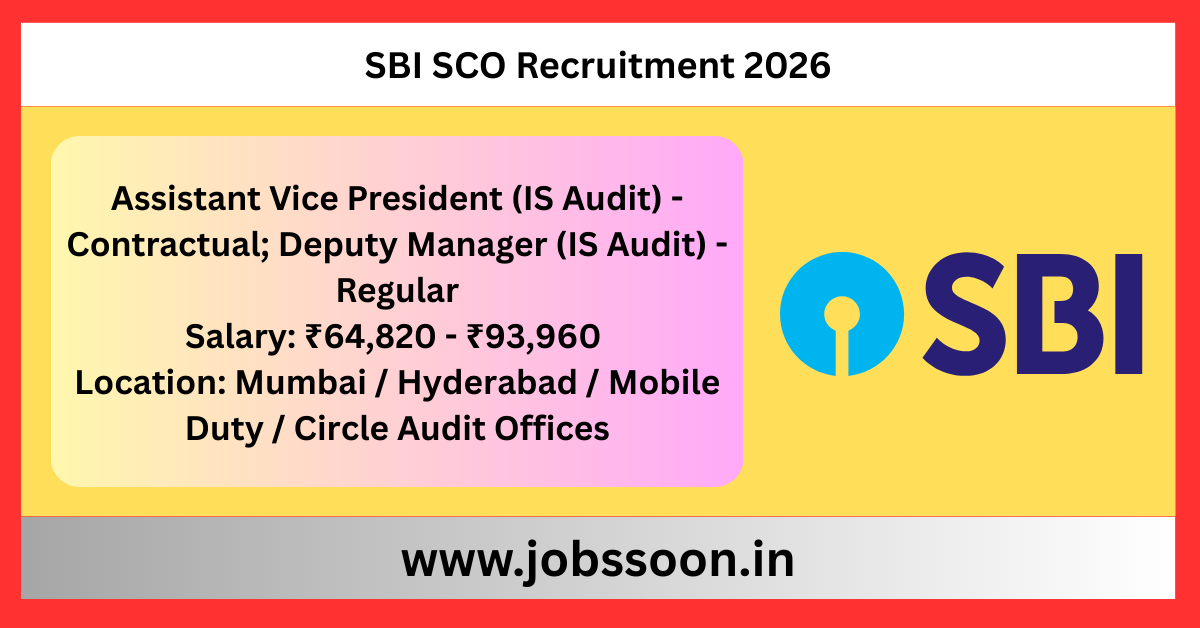 SBI SCO Recruitment 2026