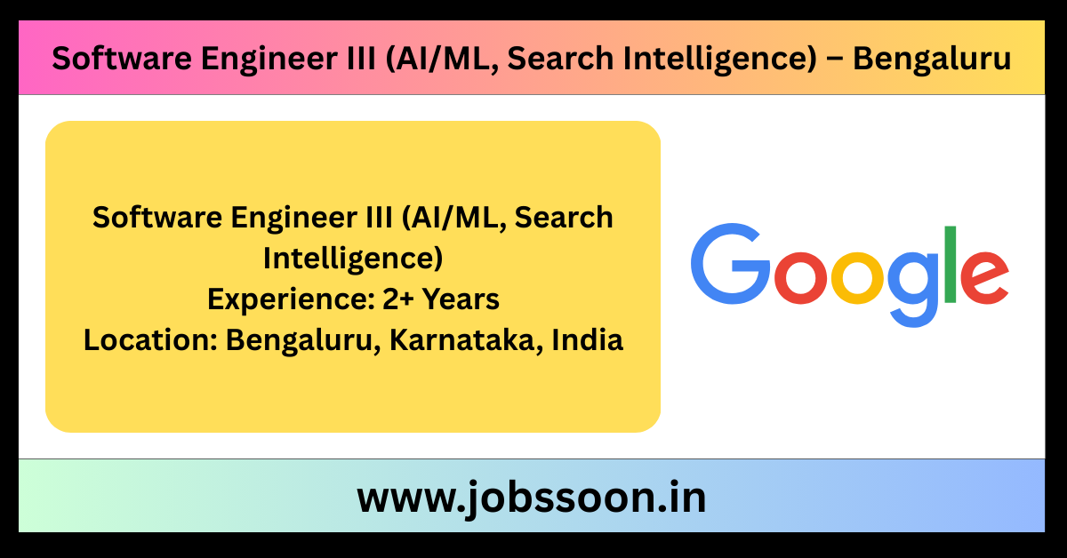 Software Engineer III AI/ML Search Intelligence role