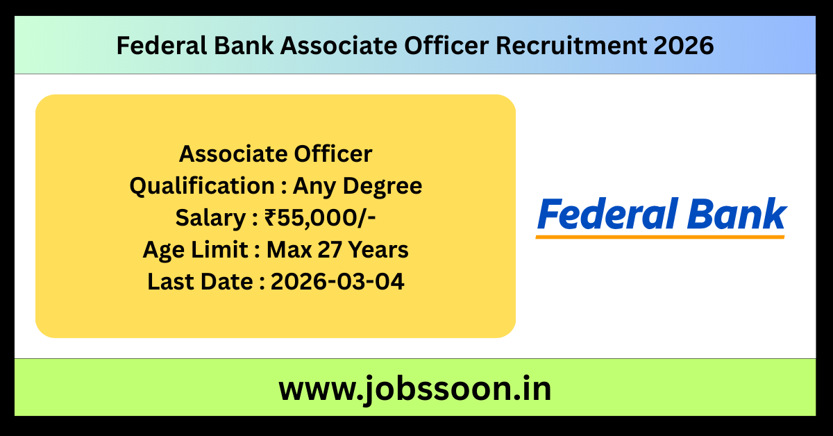 Federal Bank Associate Officer Recruitment 2026.