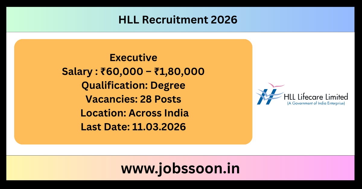 HLL Recruitment 2026 for Executive & Manager posts.