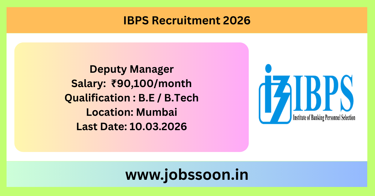 IBPS Deputy Manager AI Application Developer Recruitment 2026.