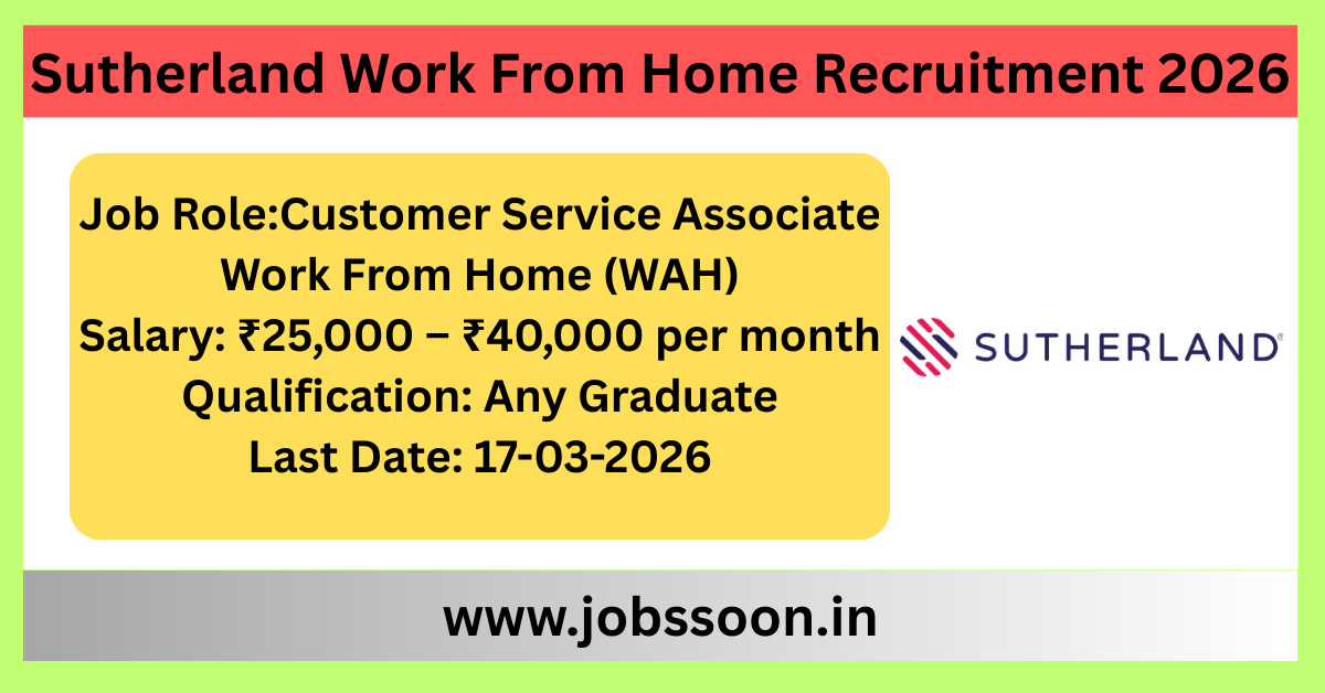 Sutherland Work From Home Recruitment 2026.