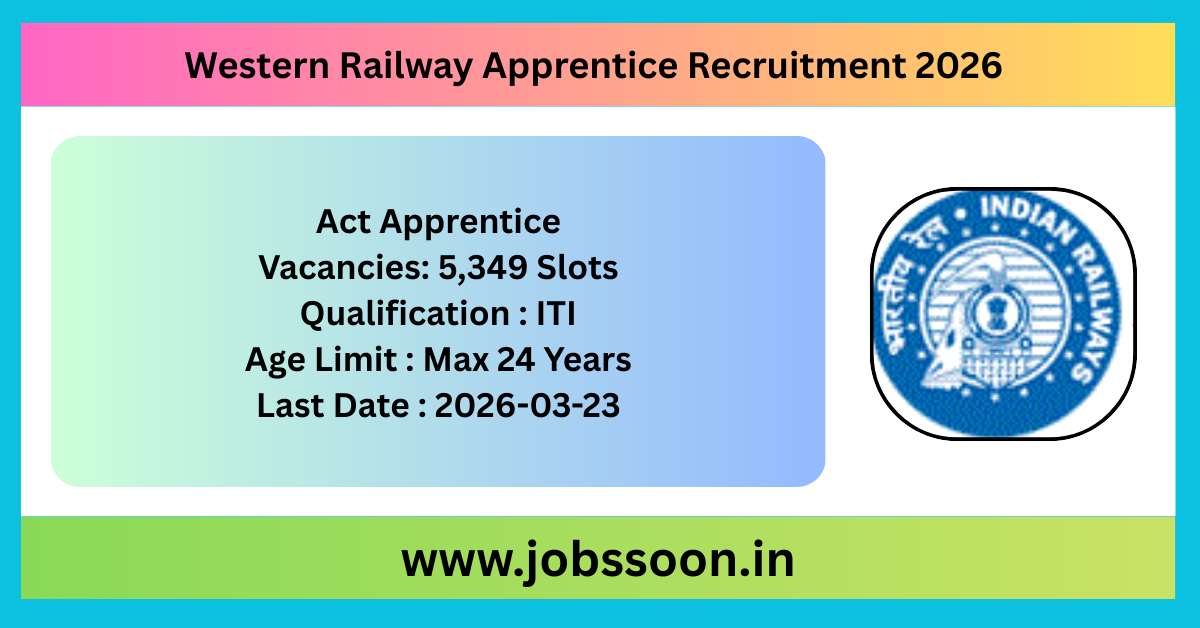 Western Railway Apprentice Recruitment 2026.