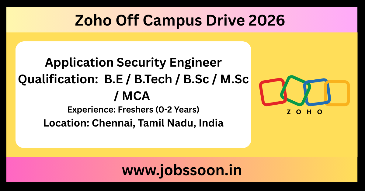 Zoho Off Campus Drive 2026