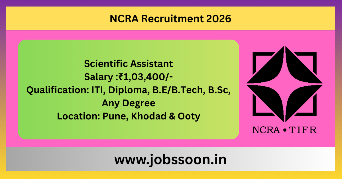 NCRA Recruitment 2026