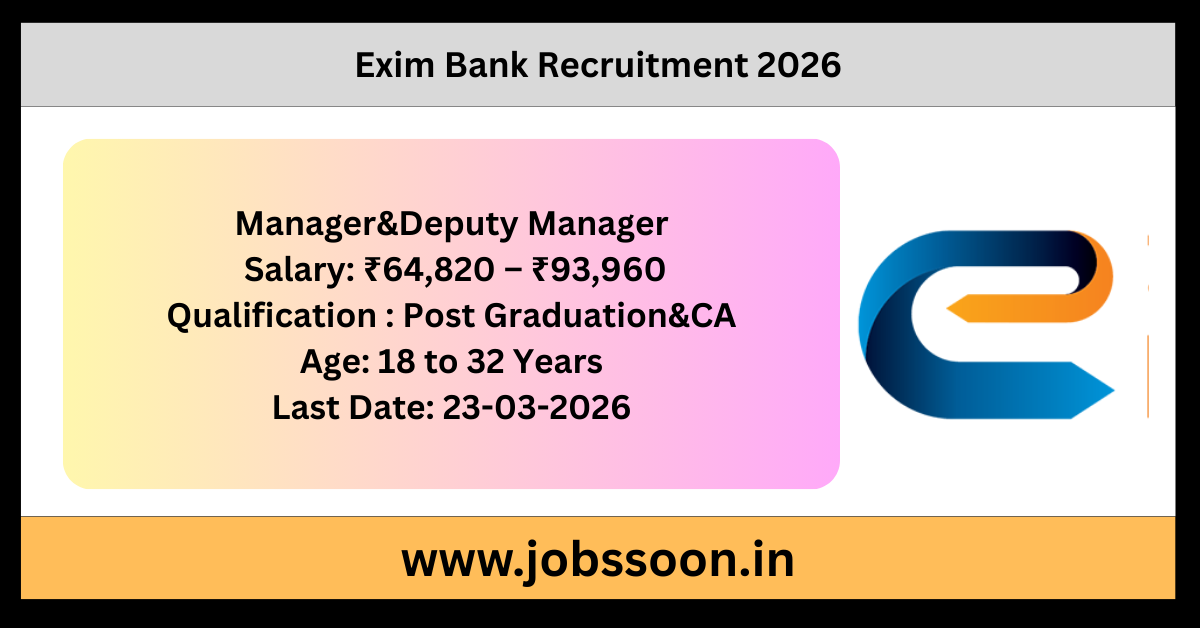 Exim Bank Recruitment 2026