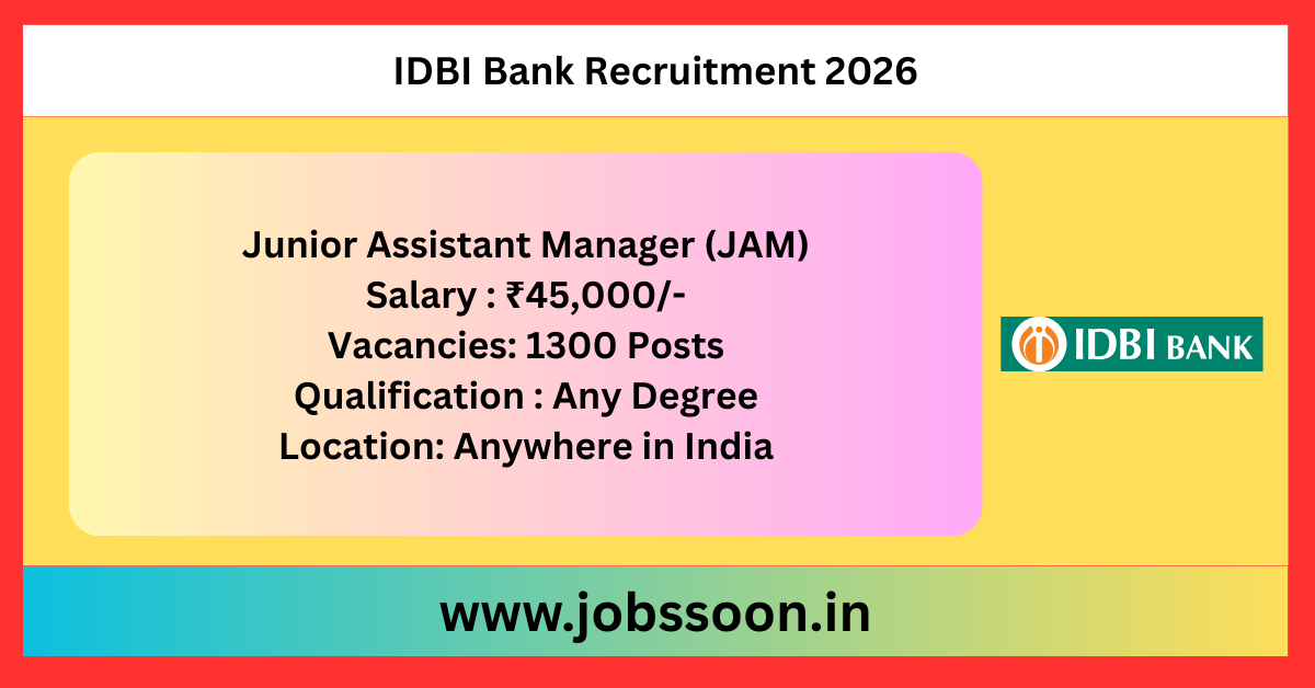 IDBI Bank Recruitment 2026