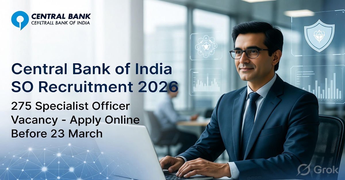 Central Bank of India Recruitment 2026.