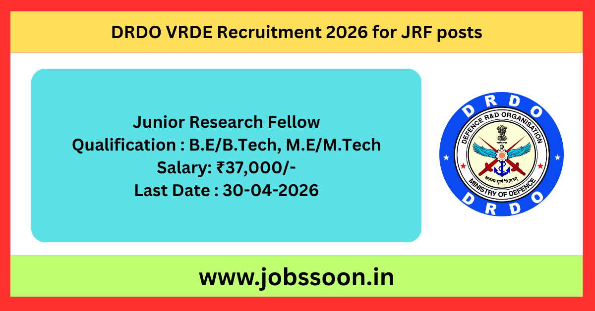 DRDO VRDE Recruitment 2026