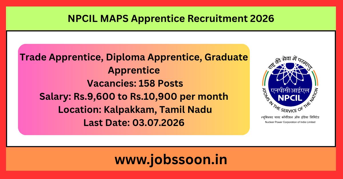 NPCIL MAPS Apprentice Recruitment 2026