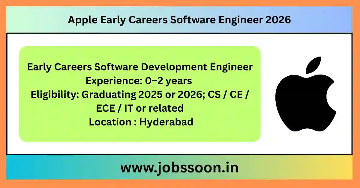 Apple Early Careers Software Engineer in Hyderabad 2026.