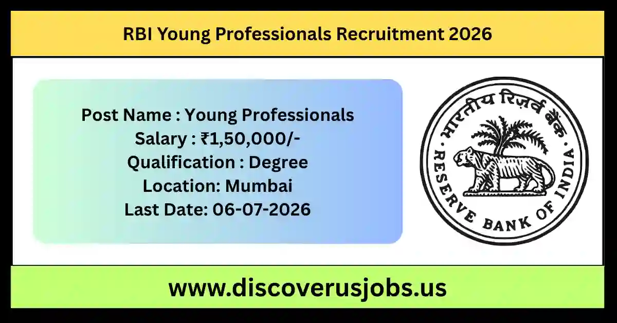 RBI Young Professionals Recruitment 2026,