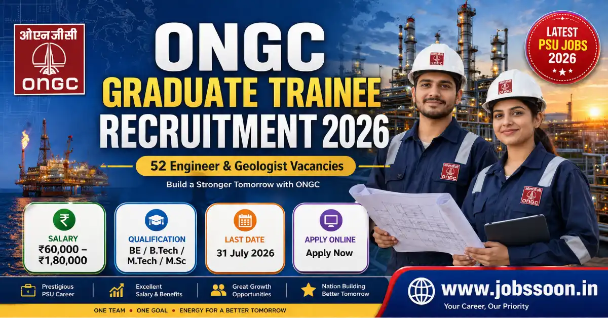 ONGC Graduate Trainee Recruitment 2026.